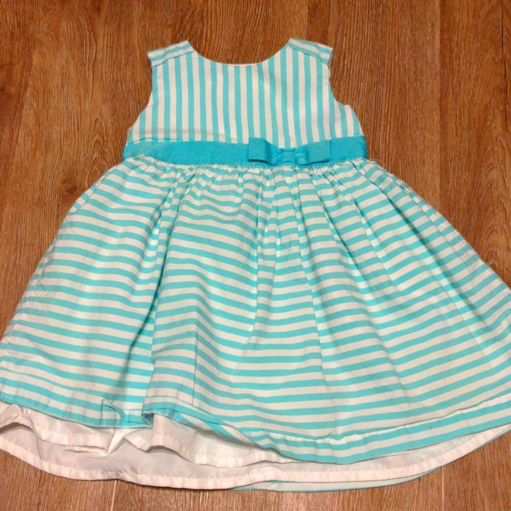 Blue striped dress